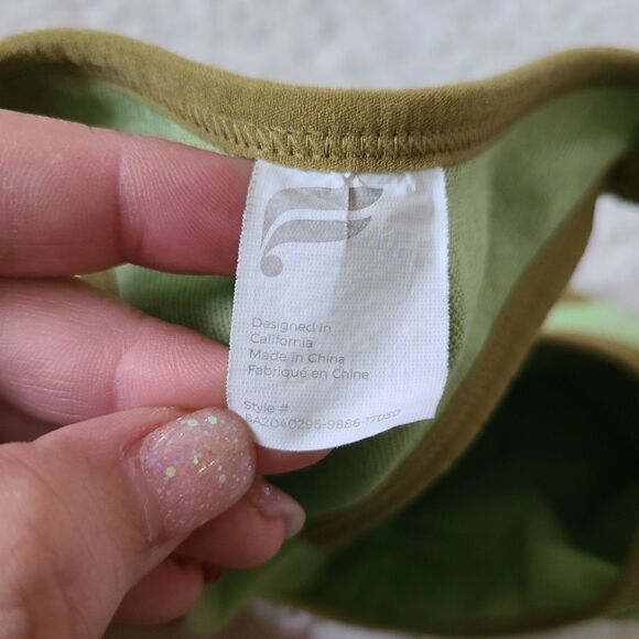 Fabletics Bianca‎ Seamless Green Sports Bra sz XXS - Picture 3 of 8